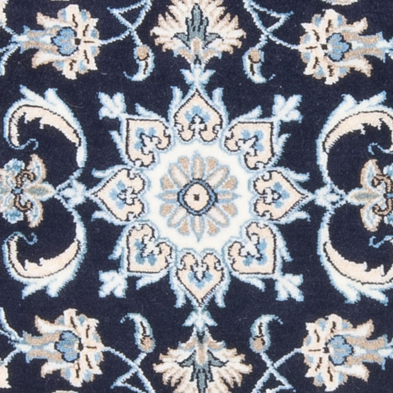 Alfombra persa - Nain - 137 x 67 cm - azul oscuro