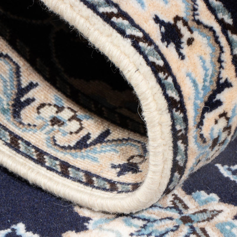Alfombra persa - Nain - 137 x 67 cm - azul oscuro