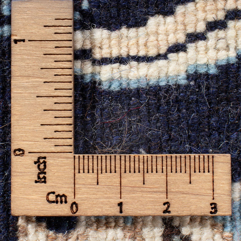 Alfombra persa - Nain - 137 x 67 cm - azul oscuro