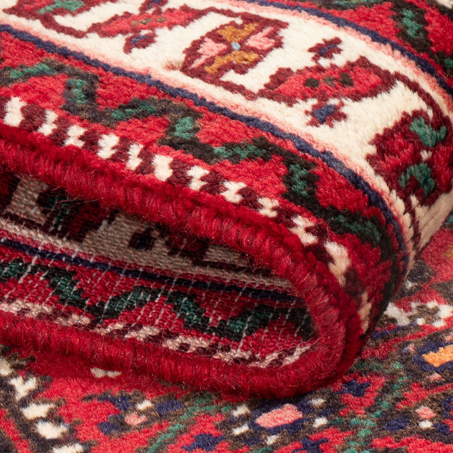 Alfombra persa - Nómada - 122 x 80 cm - rojo oscuro