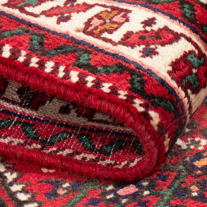 Alfombra persa - Nómada - 122 x 80 cm - rojo oscuro