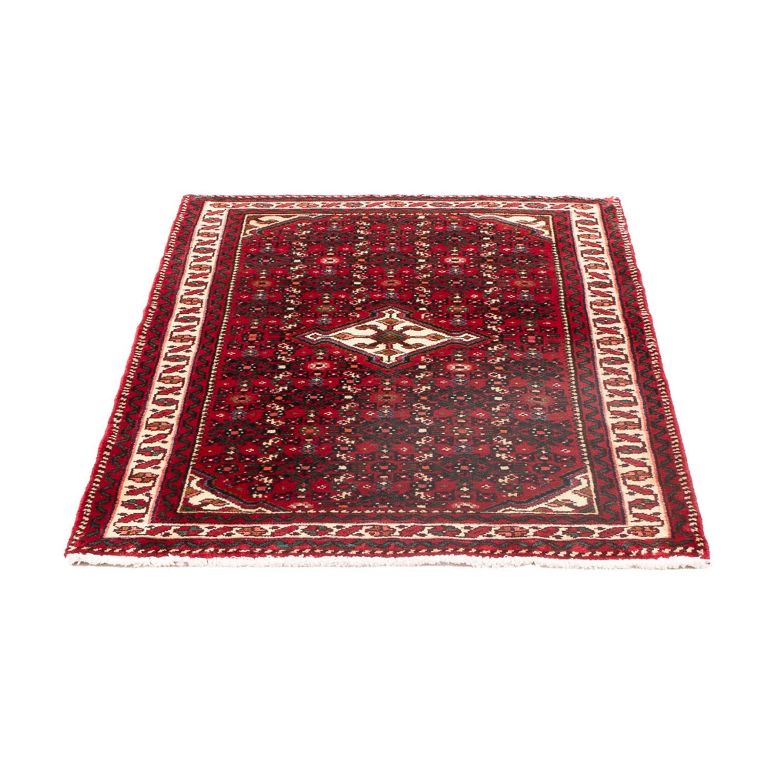 Alfombra persa - Nómada - 122 x 80 cm - rojo oscuro
