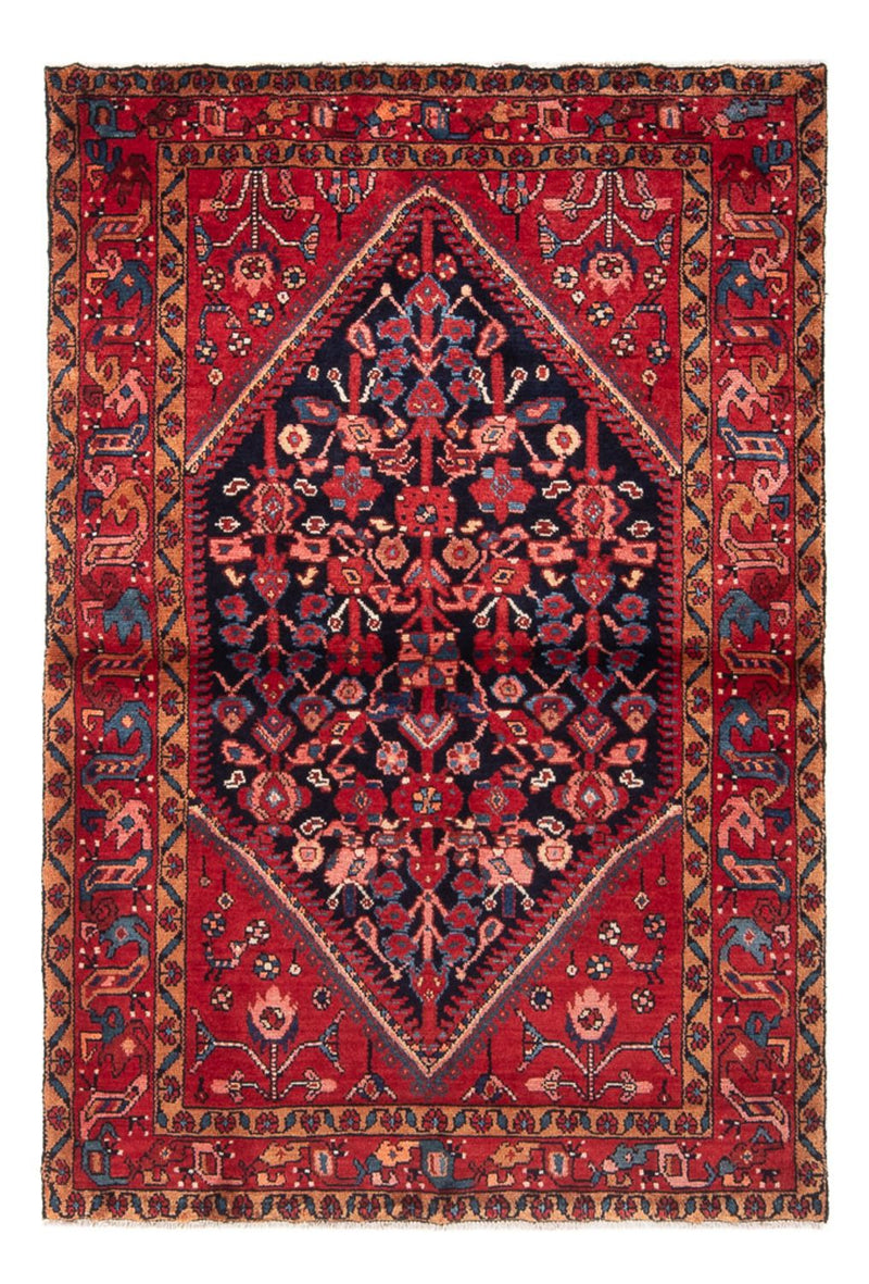 Alfombra persa - Nómada - 144 x 114 cm - azul oscuro