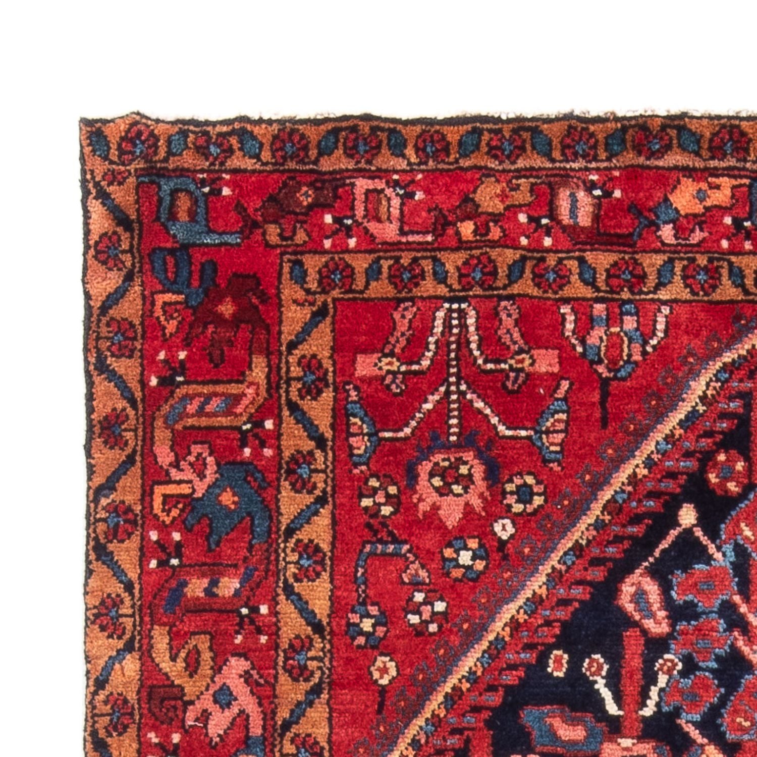 Alfombra persa - Nómada - 144 x 114 cm - azul oscuro
