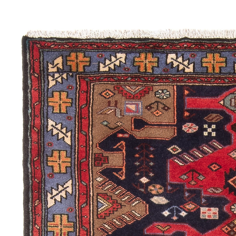 Alfombra persa - Nómada - 161 x 110 cm - azul oscuro