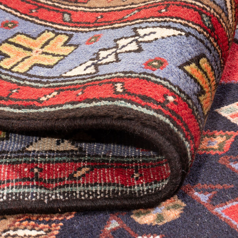 Alfombra persa - Nómada - 161 x 110 cm - azul oscuro