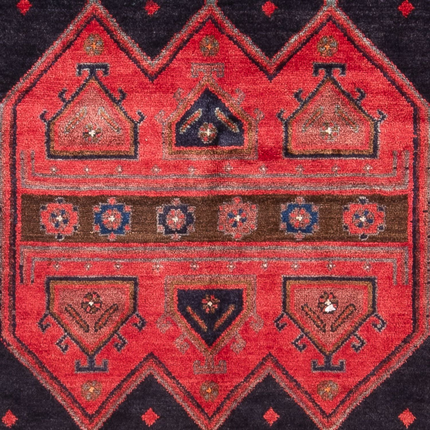 Alfombra persa - Nómada - 225 x 144 cm - azul oscuro