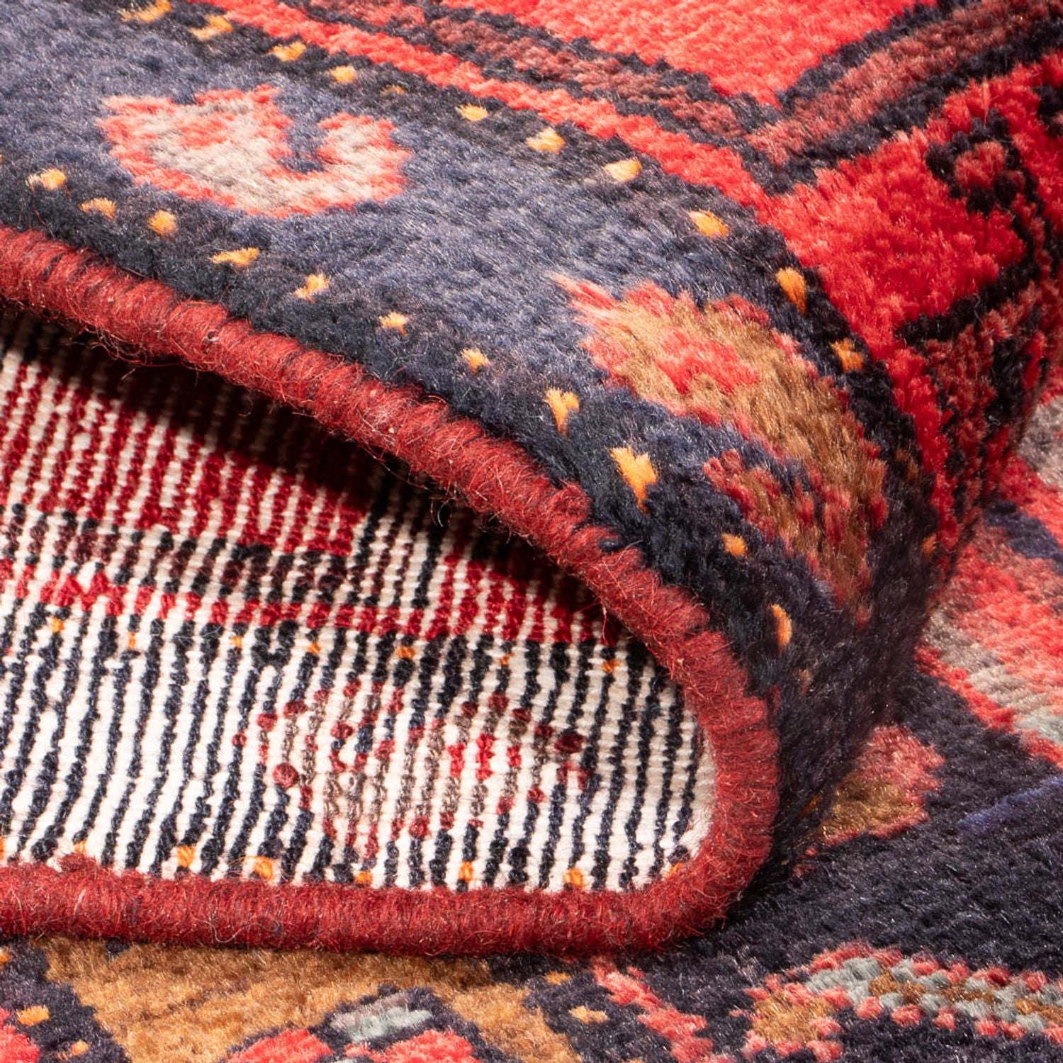 Alfombra persa - Nómada - 225 x 144 cm - azul oscuro