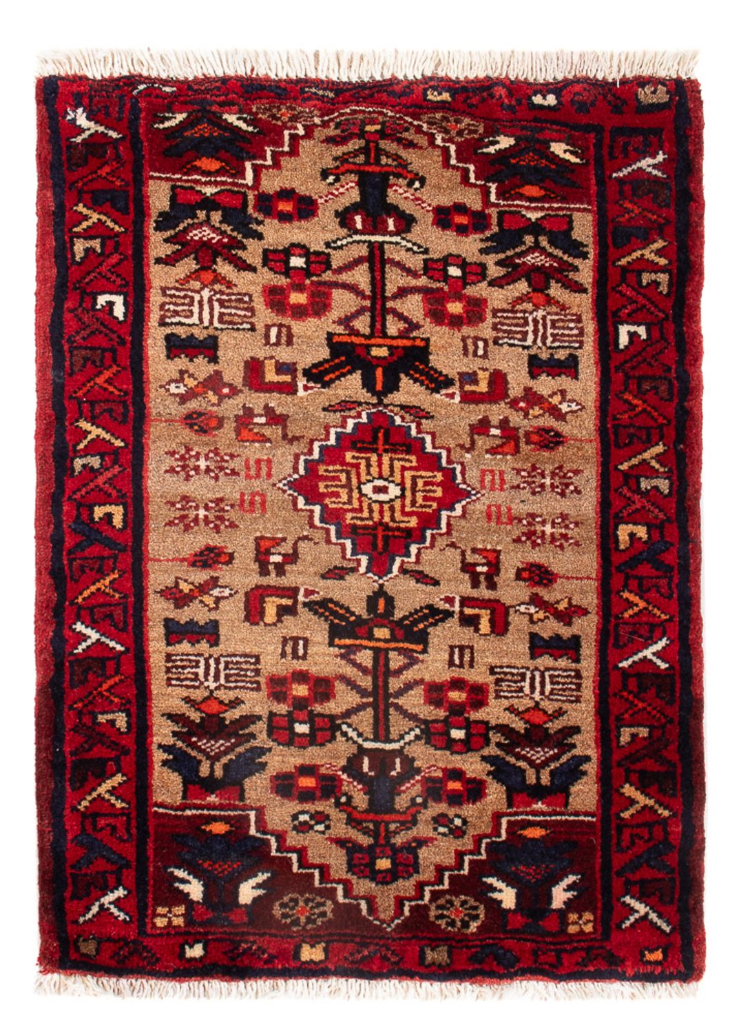 Alfombra persa - Nómada - 66 x 50 cm - marrón