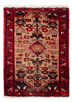 Alfombra persa - Nómada - 66 x 50 cm - marrón