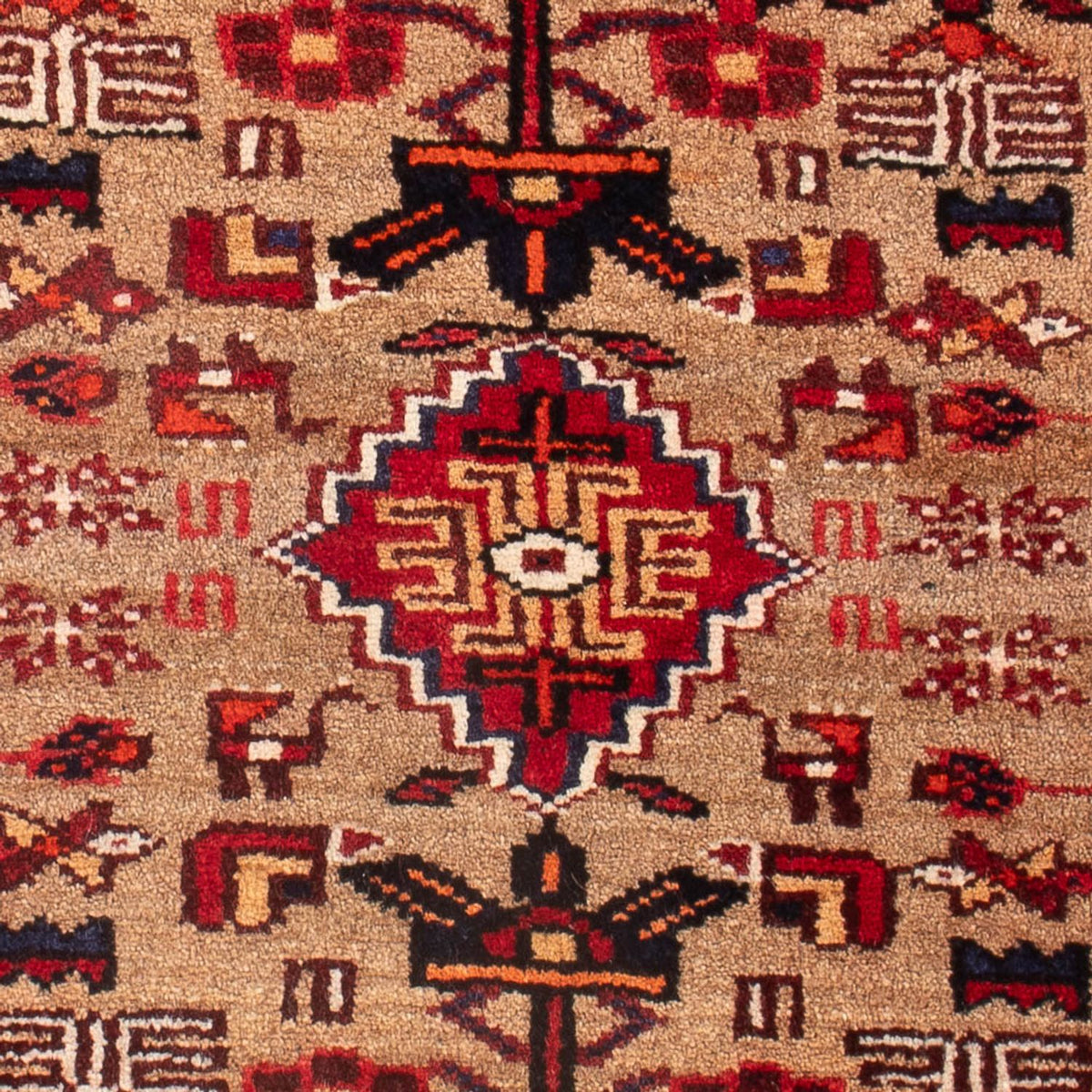 Alfombra persa - Nómada - 66 x 50 cm - marrón