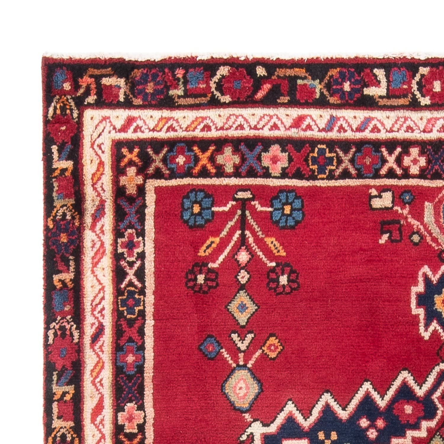 Alfombra persa - Nómada - 150 x 121 cm - rojo