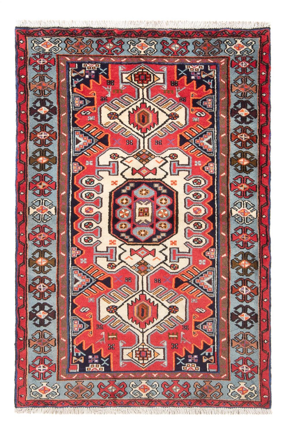 Alfombra persa - Nómada - 150 x 99 cm - rojo