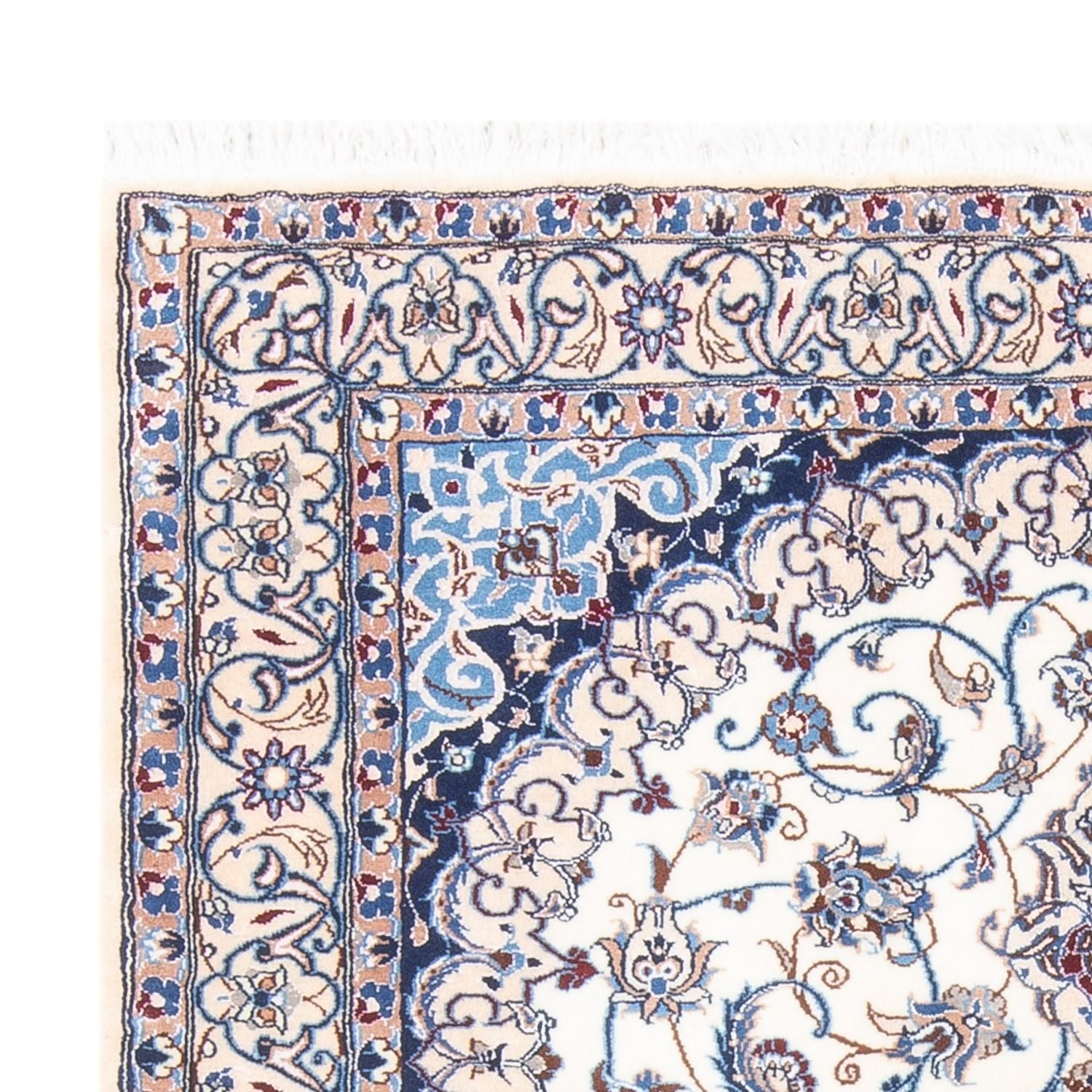 Alfombra Persa - Nain - Real - 197 x 130 cm - crema