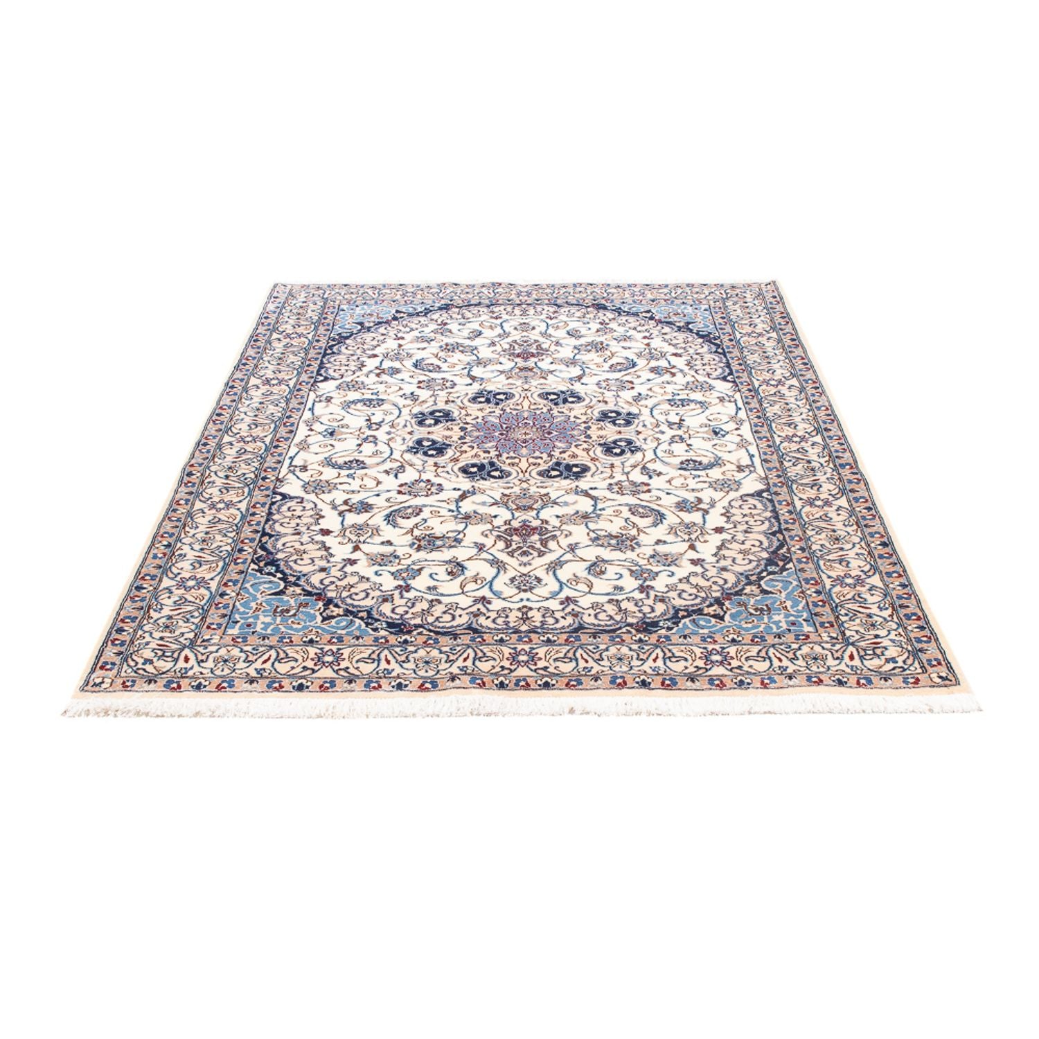 Alfombra Persa - Nain - Real - 197 x 130 cm - crema