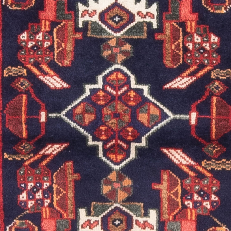 Alfombra persa - Nómada - 129 x 74 cm - azul oscuro