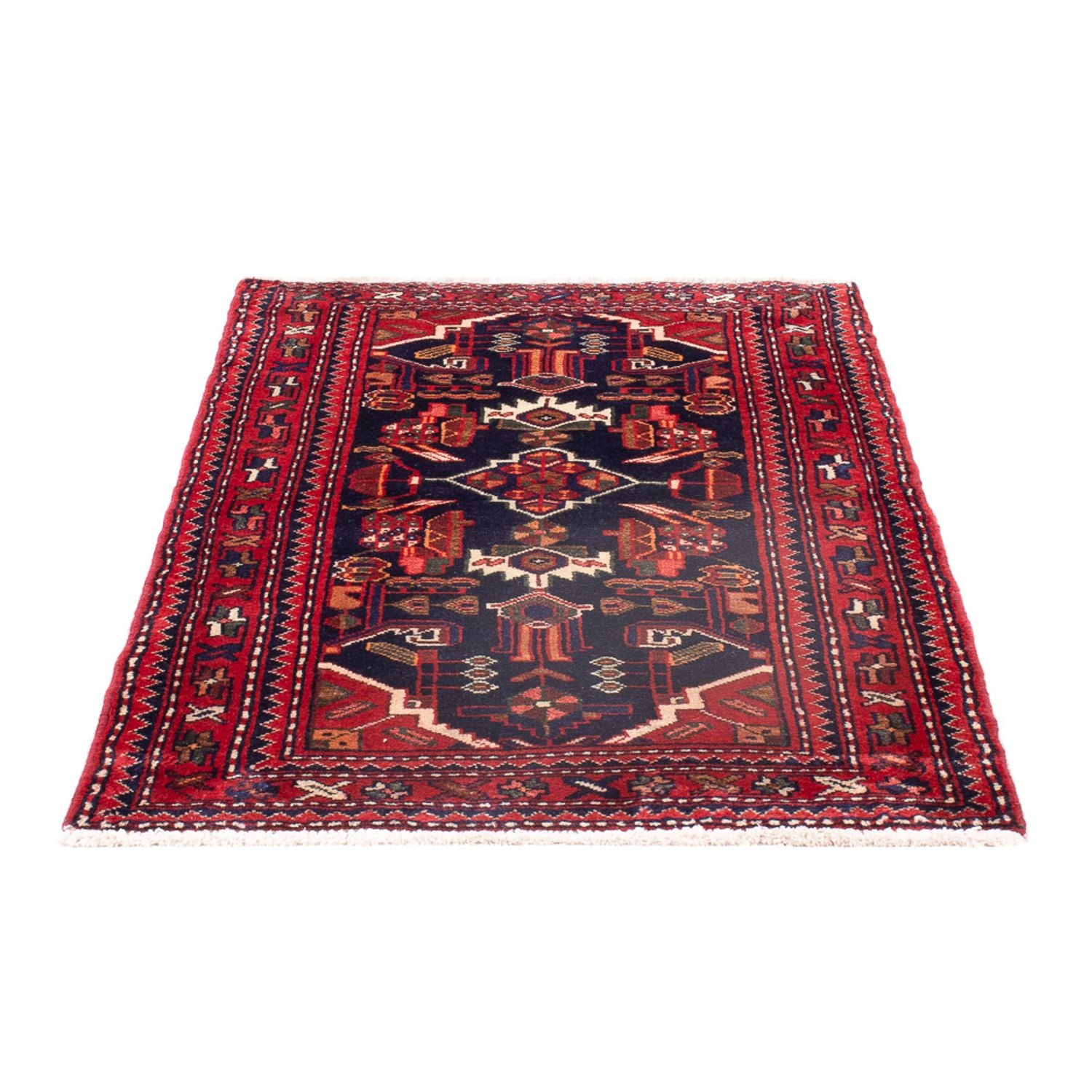Alfombra persa - Nómada - 129 x 74 cm - azul oscuro