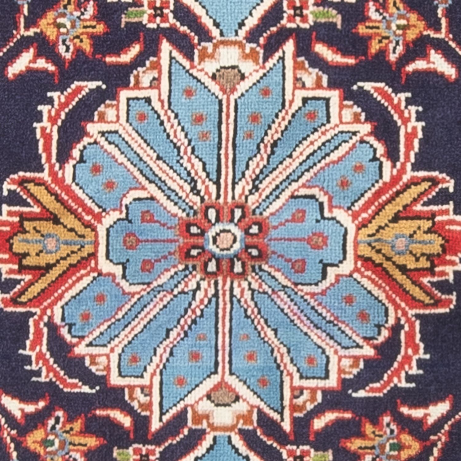 Alfombra persa - Keshan - 128 x 64 cm - azul oscuro