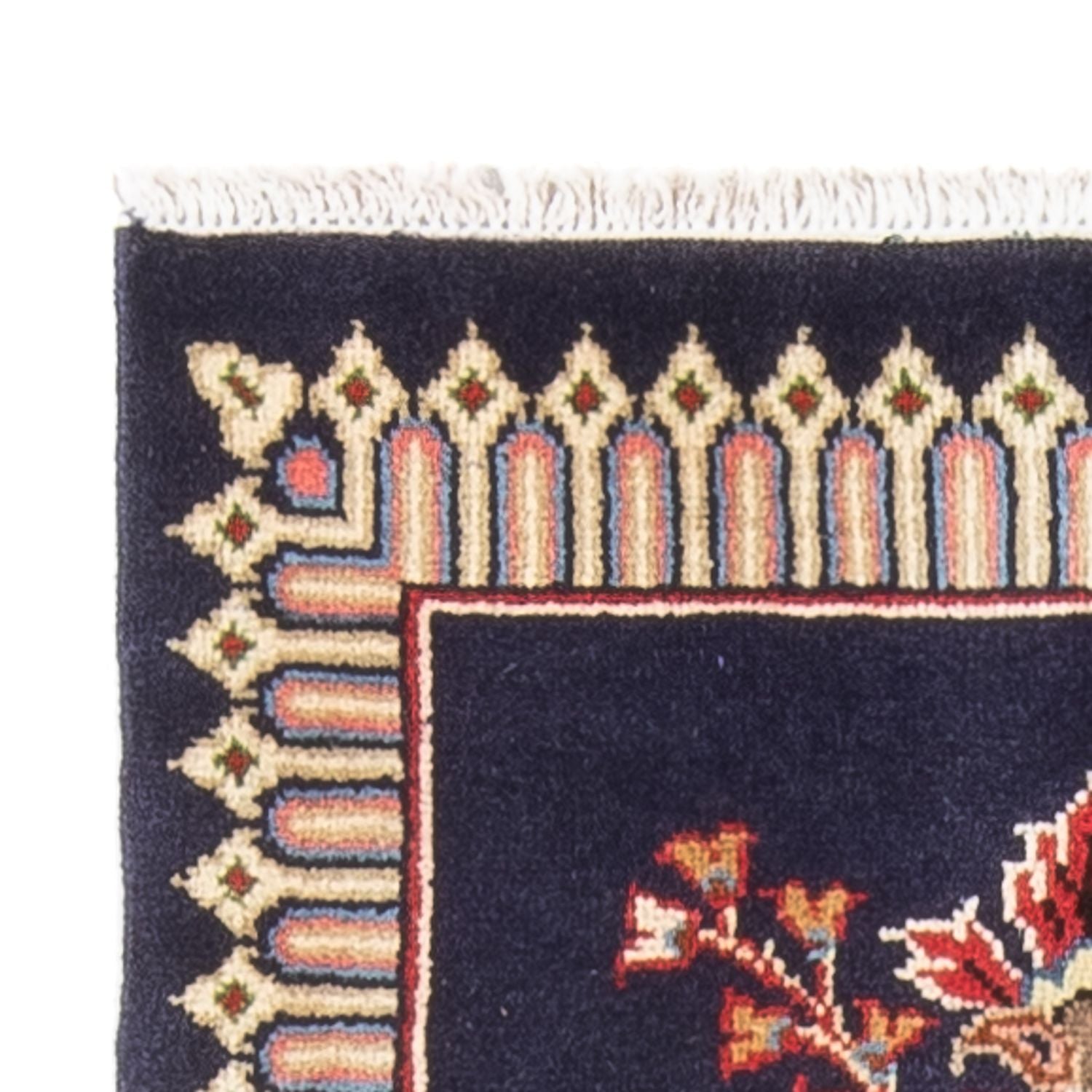 Alfombra persa - Keshan - 128 x 64 cm - azul oscuro