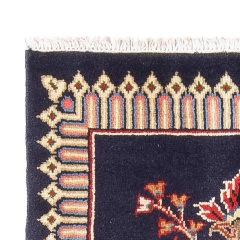 Alfombra persa - Keshan - 128 x 64 cm - azul oscuro