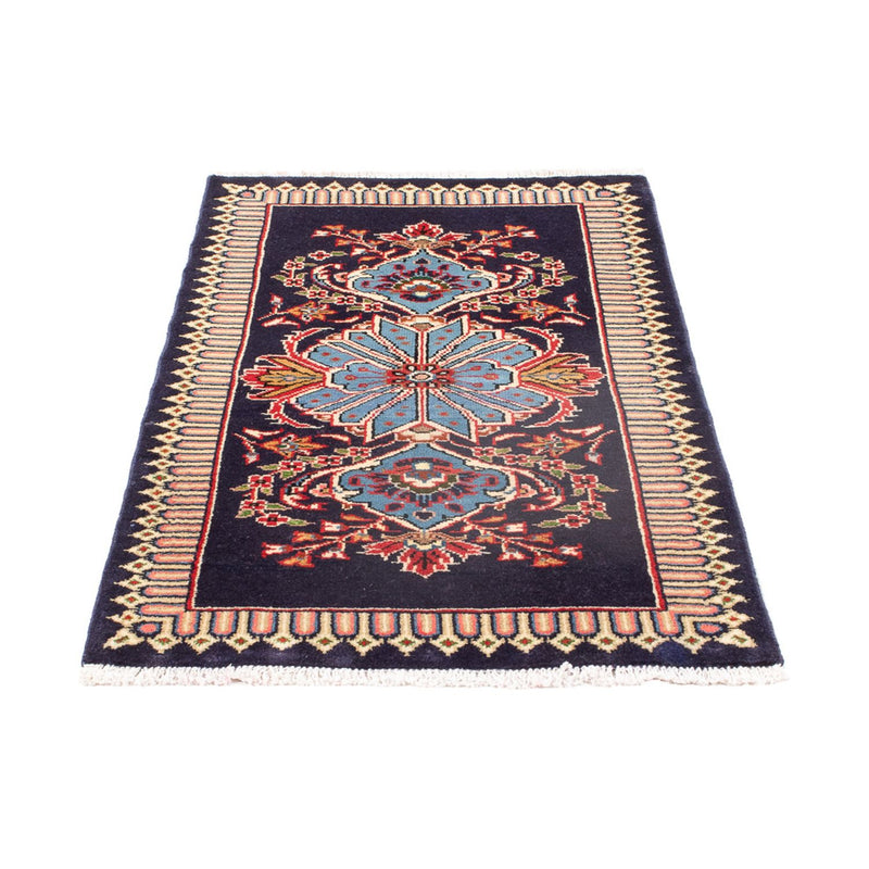 Alfombra persa - Keshan - 128 x 64 cm - azul oscuro