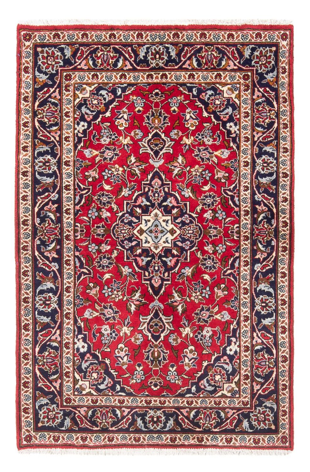 Alfombra persa - Keshan - 153 x 94 cm - rojo