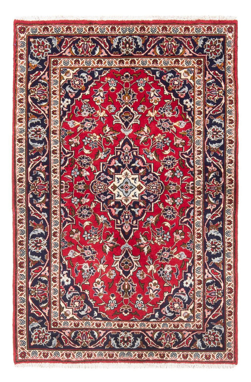 Alfombra persa - Keshan - 153 x 94 cm - rojo