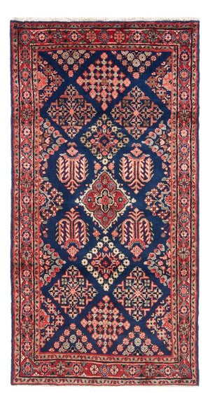 Alfombra de pasillo Alfombra persa - Nómada - 204 x 96 cm - azul oscuro