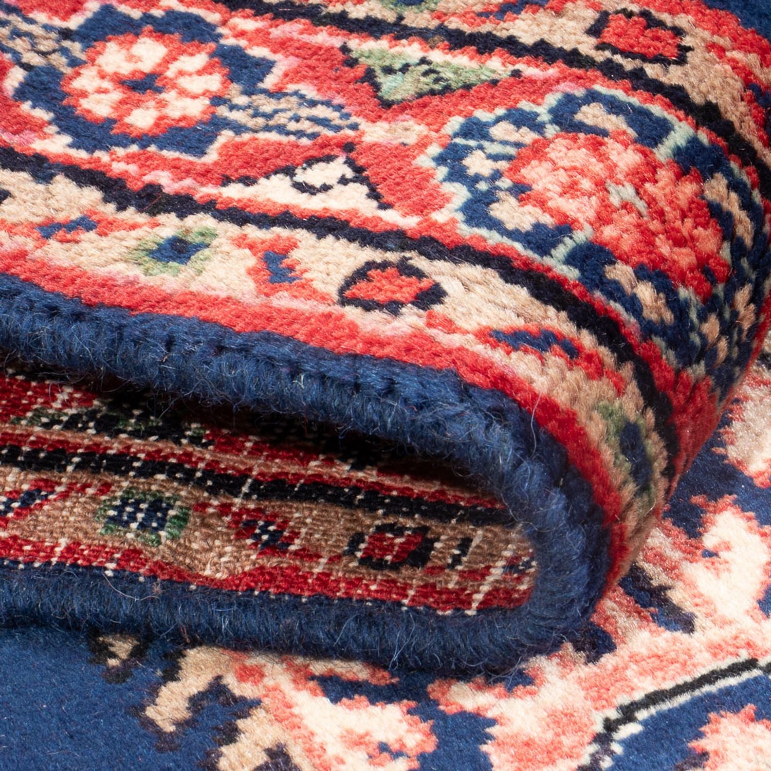Alfombra de pasillo Alfombra persa - Nómada - 204 x 96 cm - azul oscuro
