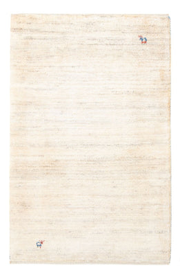 Alfombra Gabbeh - Persa - 127 x 83 cm - blanco natural