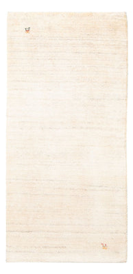 Alfombra Gabbeh - Persa - 146 x 73 cm - blanco natural