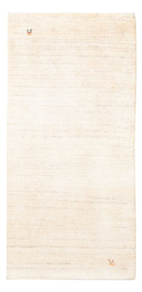 Alfombra Gabbeh - Persa - 146 x 73 cm - blanco natural