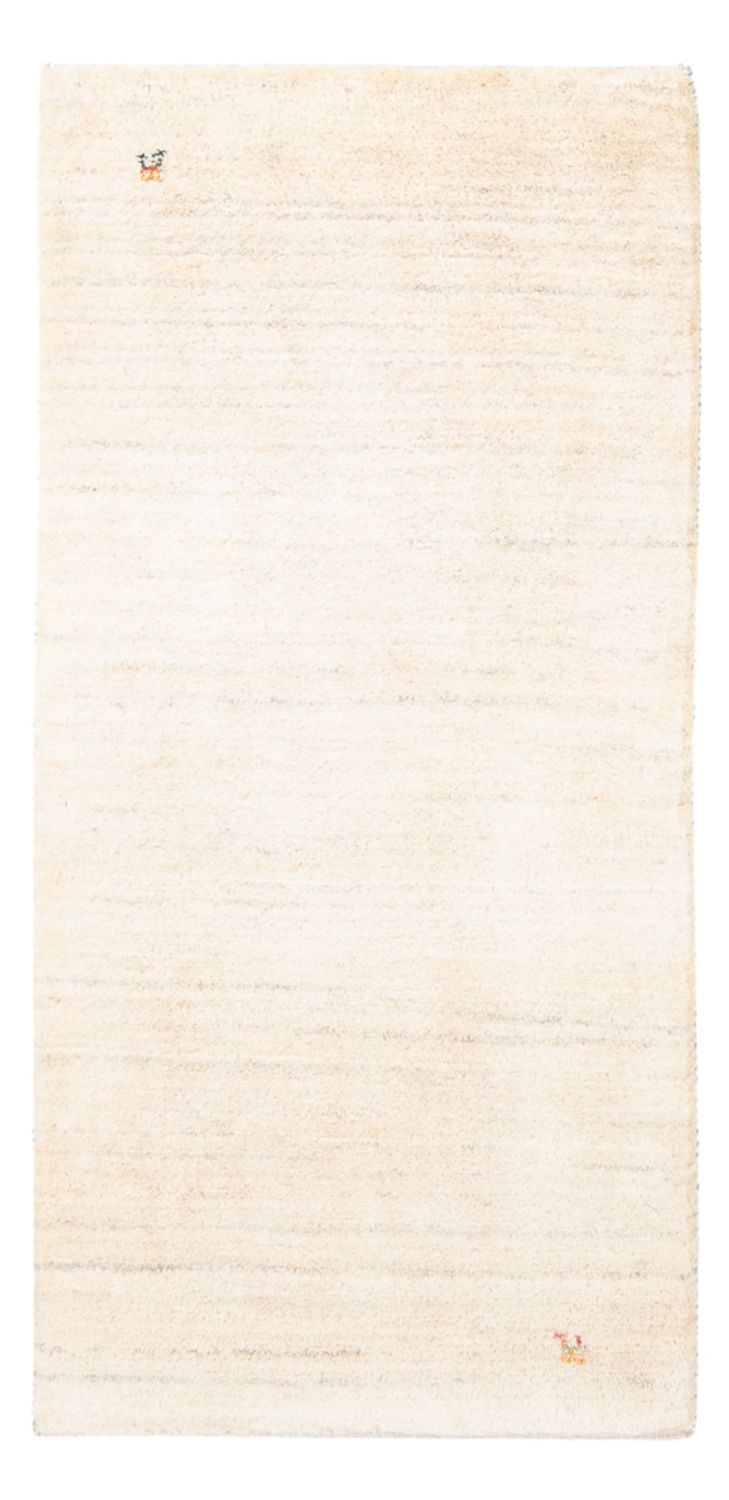 Alfombra Gabbeh - Persa - 146 x 73 cm - blanco natural