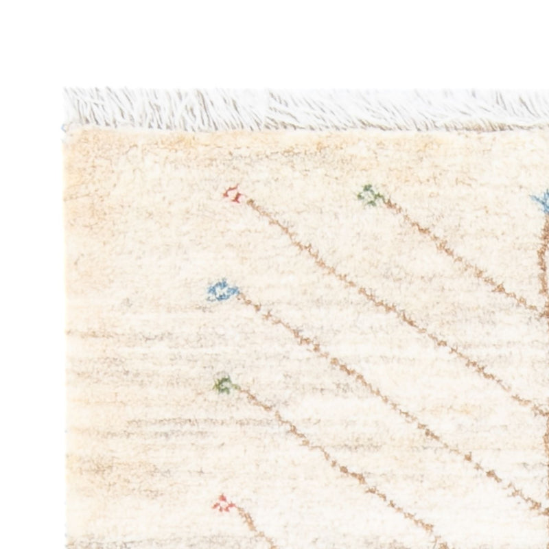 Alfombra Gabbeh - Persa - 121 x 77 cm - blanco natural