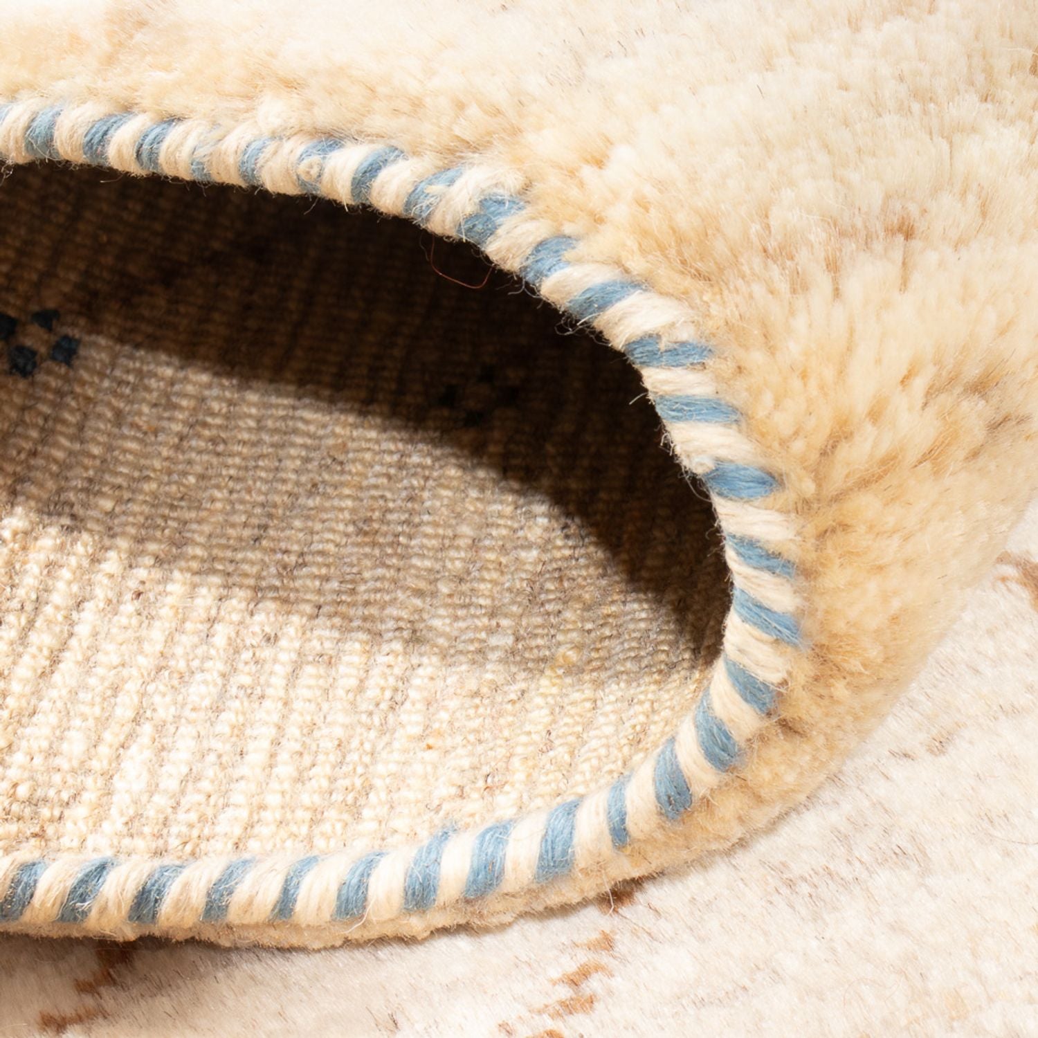 Alfombra Gabbeh - Persa - 121 x 77 cm - blanco natural