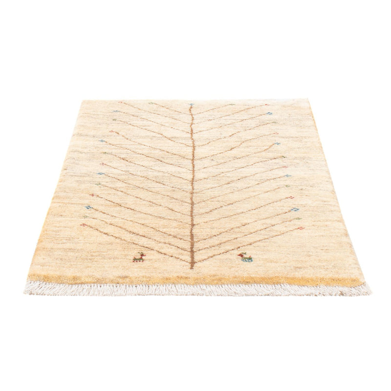 Alfombra Gabbeh - Persa - 121 x 77 cm - blanco natural