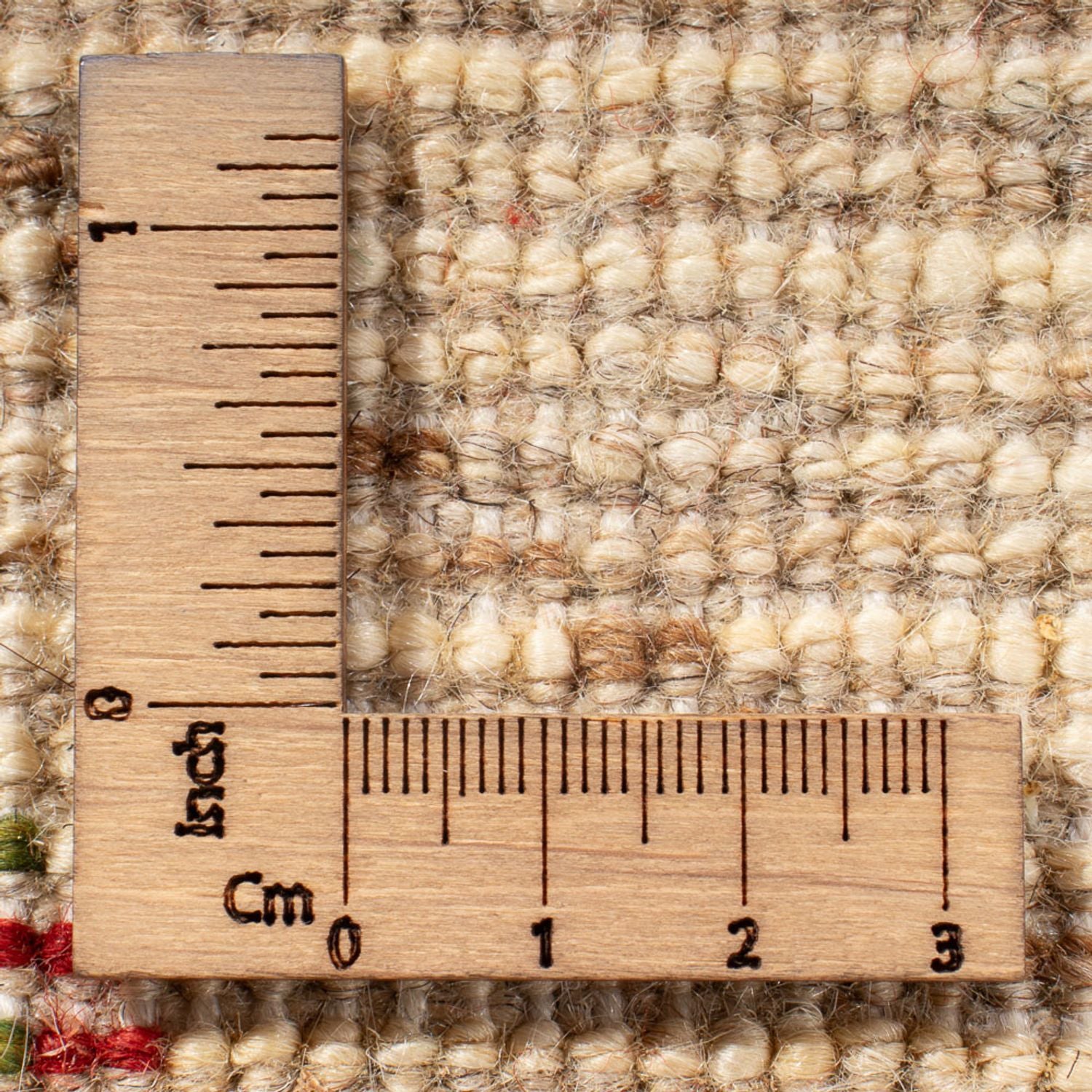 Alfombra Gabbeh - Persa - 121 x 77 cm - blanco natural