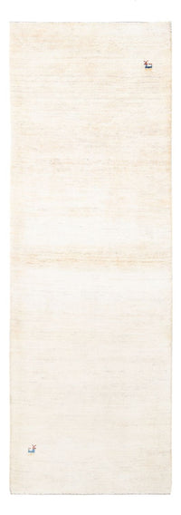 Alfombra de pasillo Alfombra Gabbeh - Persa - 247 x 82 cm - blanco natural