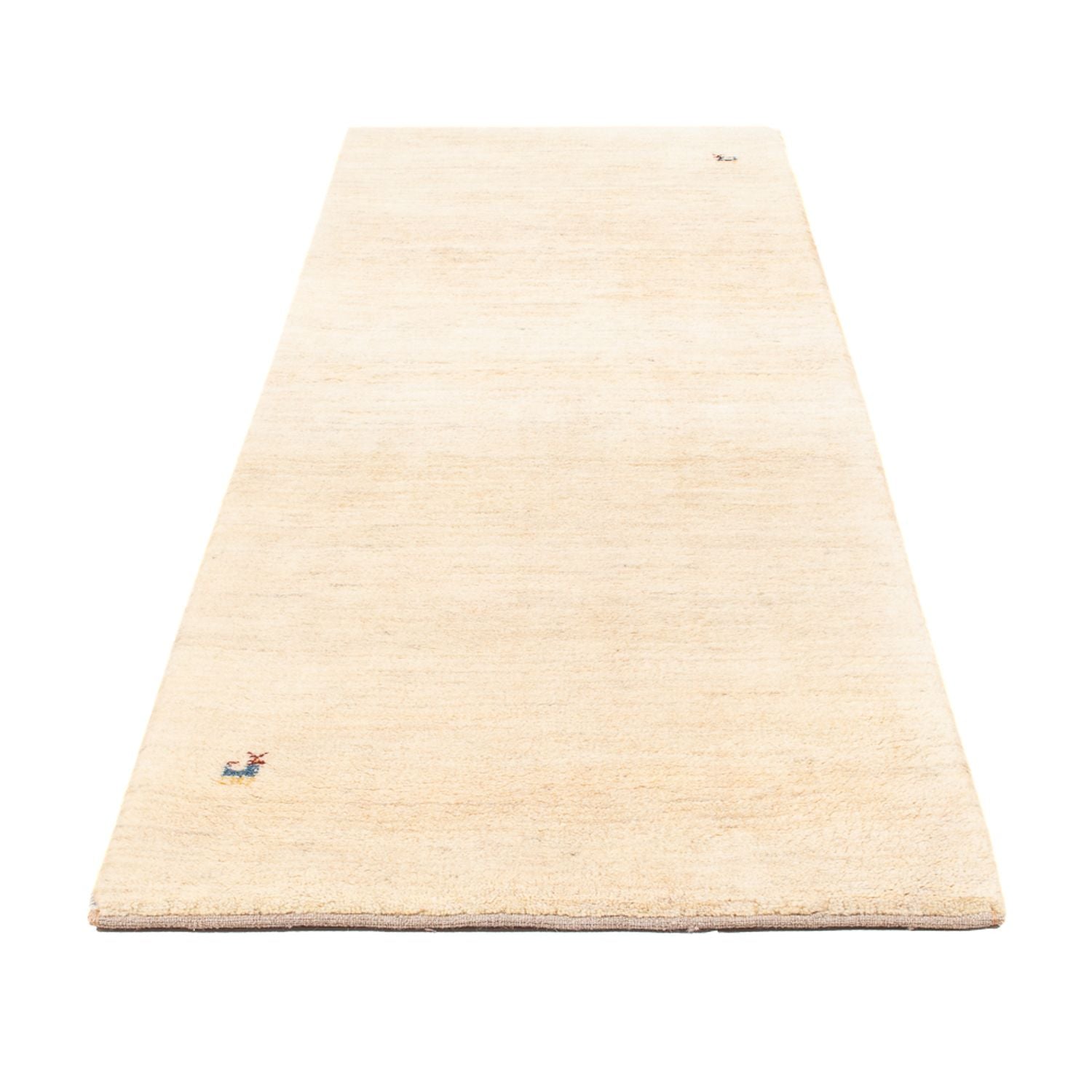 Alfombra de pasillo Alfombra Gabbeh - Persa - 247 x 82 cm - blanco natural