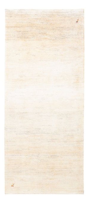 Alfombra de pasillo Alfombra Gabbeh - Persa - 193 x 83 cm - blanco natural