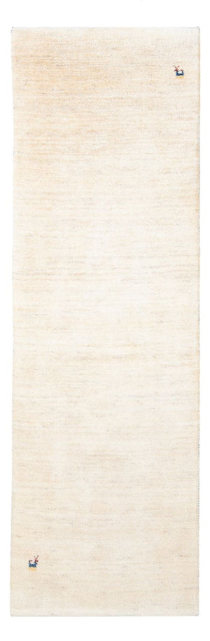 Alfombra de pasillo Alfombra Gabbeh - Persa - 245 x 79 cm - blanco natural