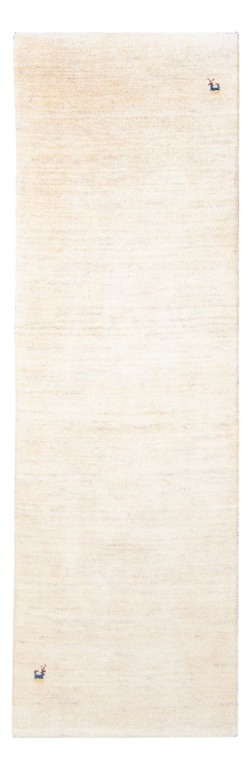 Alfombra de pasillo Alfombra Gabbeh - Persa - 245 x 79 cm - blanco natural