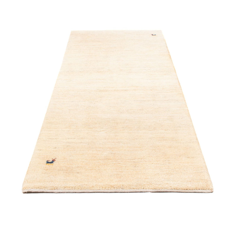 Alfombra de pasillo Alfombra Gabbeh - Persa - 245 x 79 cm - blanco natural