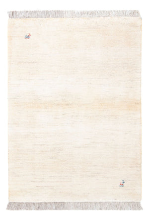 Alfombra Gabbeh - Persa - 150 x 97 cm - blanco natural