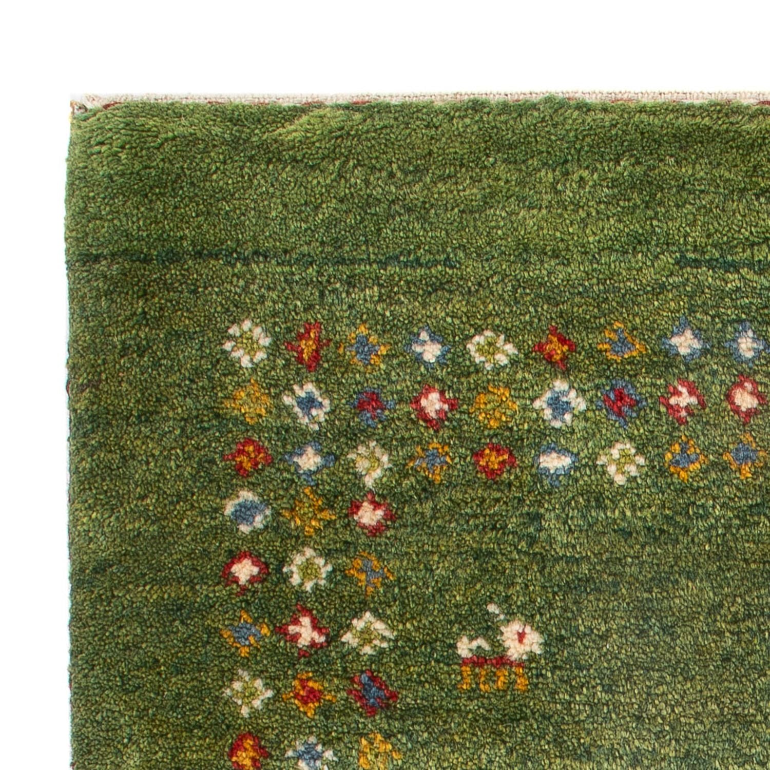 Alfombra Gabbeh - Persa - 89 x 62 cm - verde marino