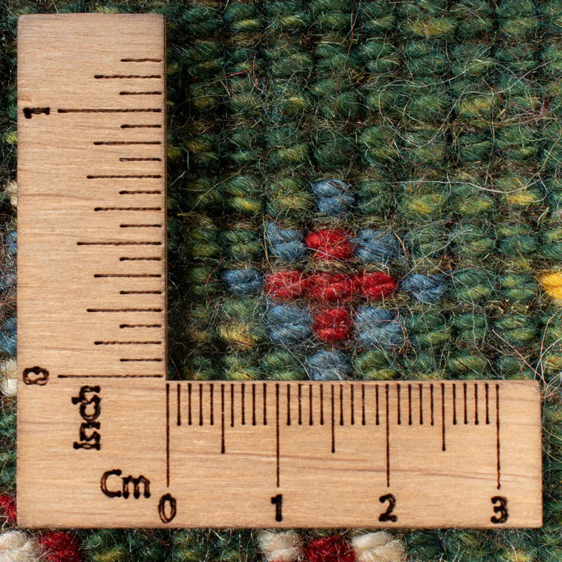 Alfombra Gabbeh - Persa - 89 x 62 cm - verde marino