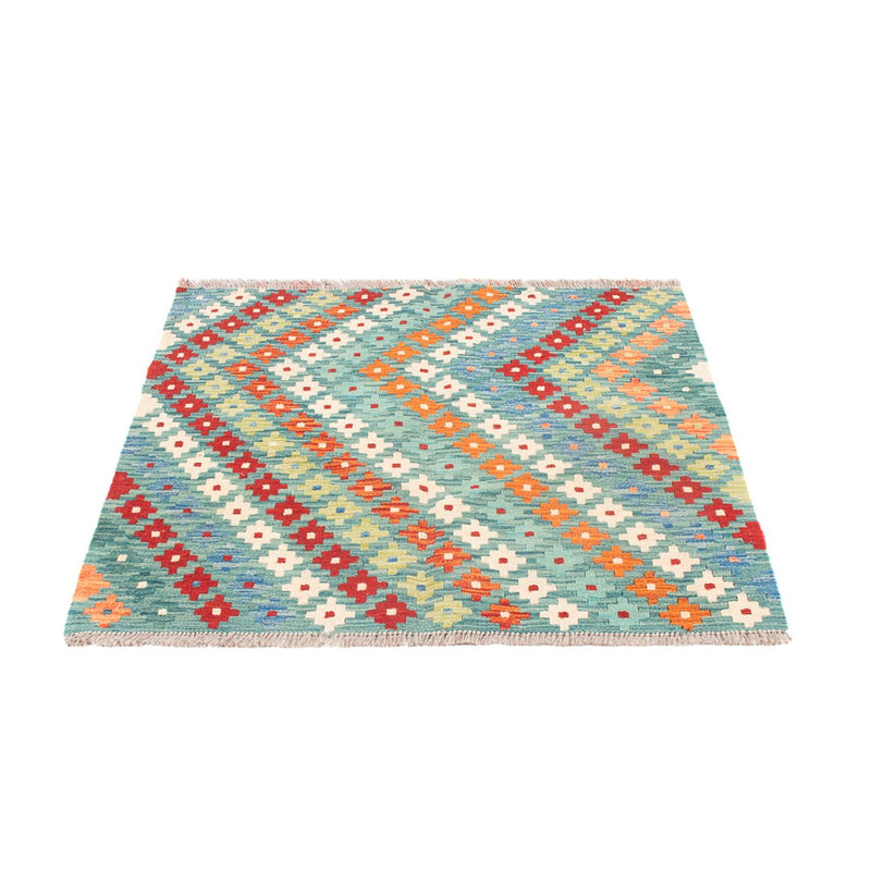 Alfombra Kelim - Splash cuadrado  - 88 x 90 cm - multicolor