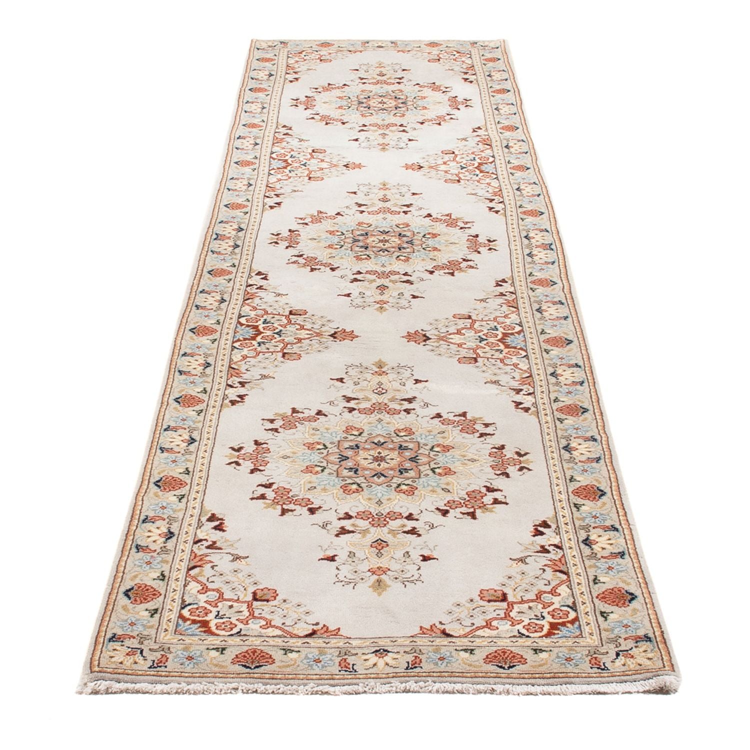 Alfombra de pasillo Alfombra persa - Keshan - 360 x 78 cm - crema