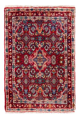 Alfombra persa - Bidjar - 80 x 52 cm - rojo burdeos