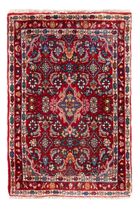 Alfombra persa - Bidjar - 80 x 52 cm - rojo burdeos